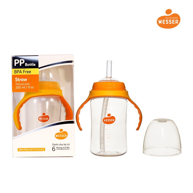 Bình Sữa PP / PPSU Wesser ( 60ml,140ml,250ml/ bình cổ hẹp hoặc 180ml,260ml/bình cổ rộng)