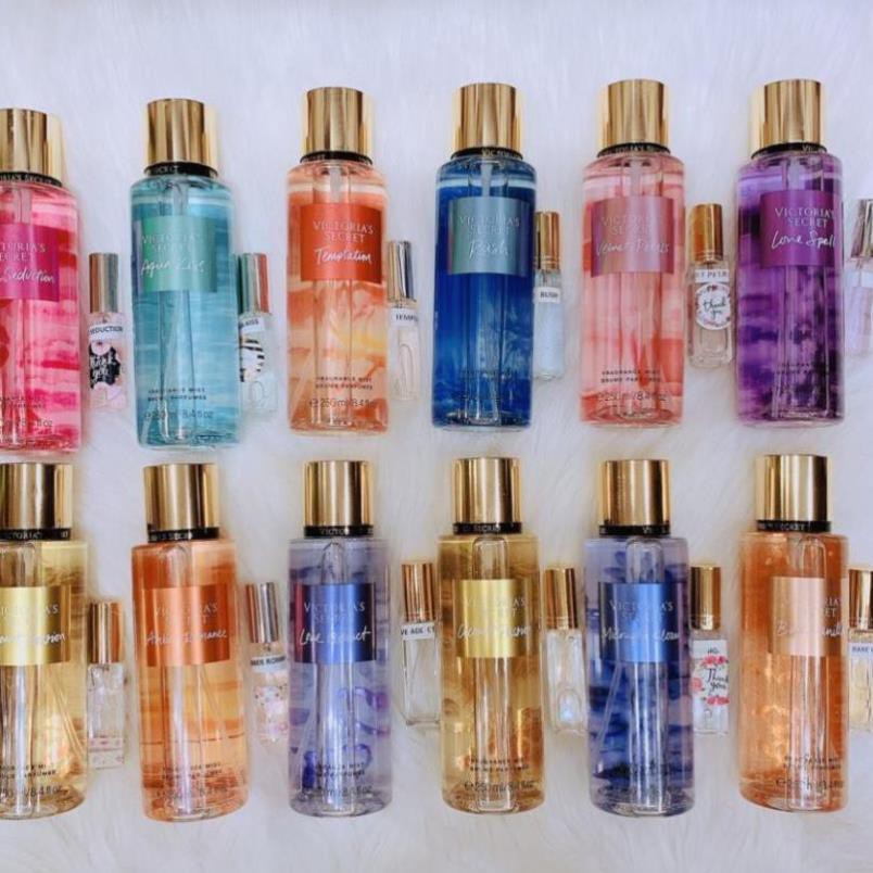 Xịt Thơm Toàn Thân Body Mist Bath And Body Works & Victoria Secret | Nước Hoa Quần Áo Thơm Lâu Dịu Nhẹ - Bill Mỹ