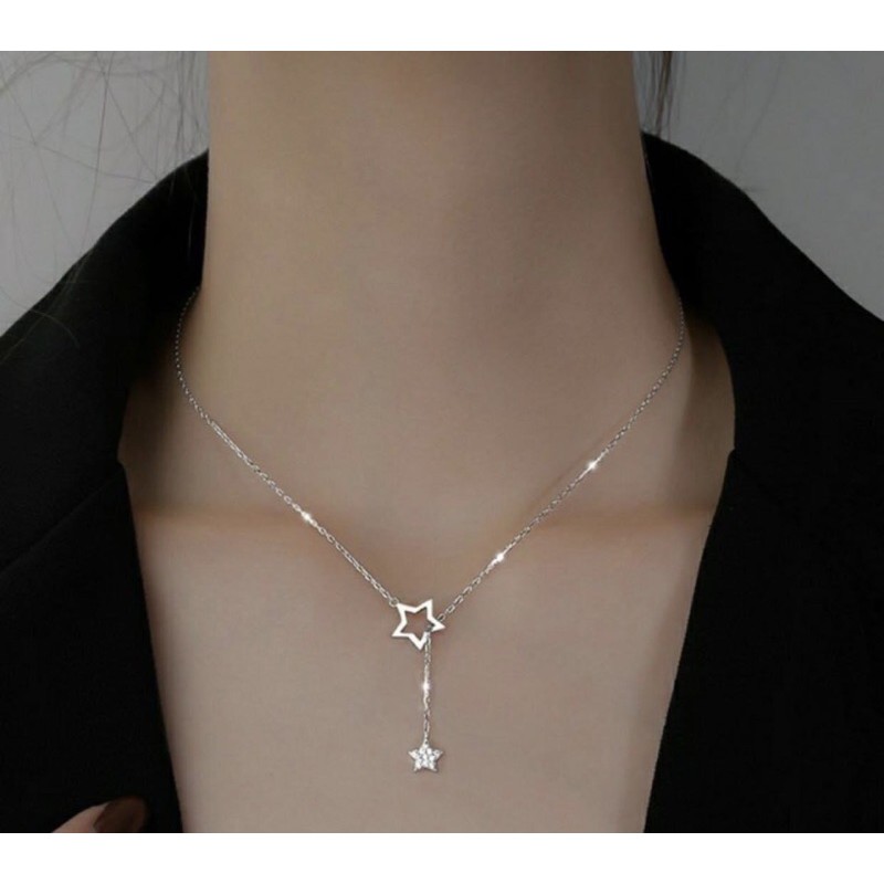Dây chuyền sao bạc ta nguyên chất chính Hãng-Bạc LOPA
