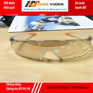 Kính bảo hộ chống nắng King's KY1153 trắng bạc