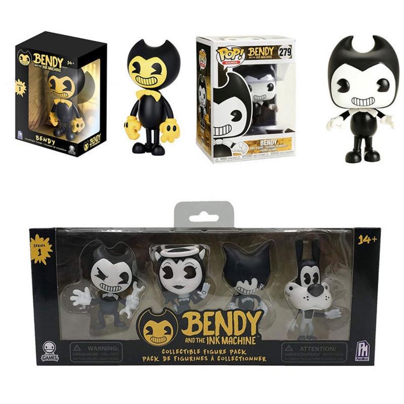 Mô hình Funko Pop Bendy và máy ink machine đồ chơi trang trí cho trẻ em