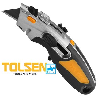 Dao Rọc Giấy Kèm 3 Lưỡi Thép SK2 Utility Knife TOLSEN 30019