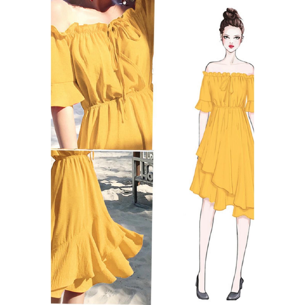 NRVP Đầm dài dáng rộng thanh lịch thời trang mùa hè dành cho nữ