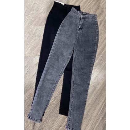 Quần Jeans nữ lưng cao form dài ôm body cao cấp (chất đẹp co giãn 4 chiều)