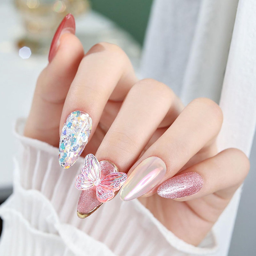 Phụ Kiện Trang Trí Móng Tay Hình Cánh Bướm 3D Xinh Xắn