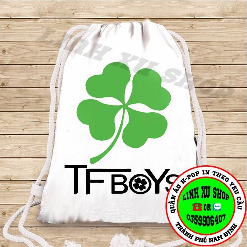 Balo rút TFBOYS _ thiết kế và in theo yêu cầu