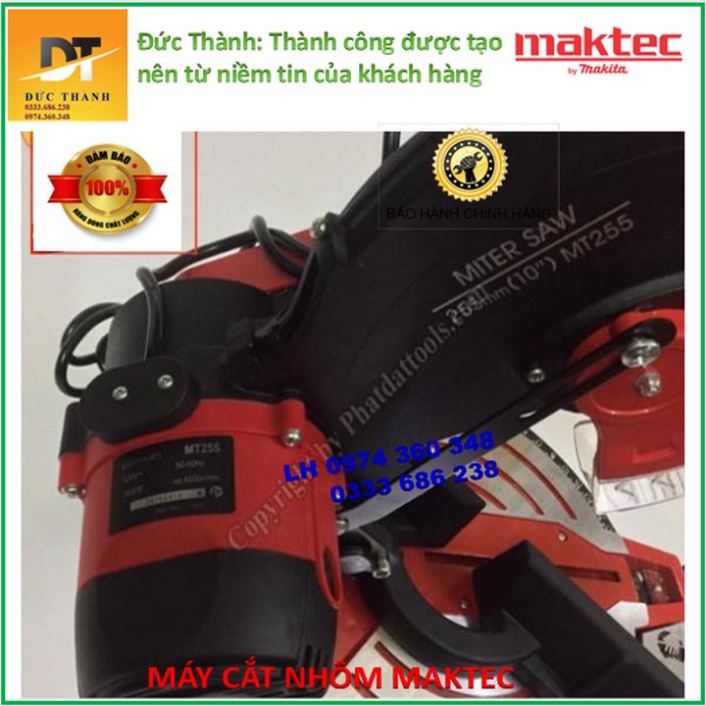 Chính hãng Máy cắt nhôm Maktec MT255. Công suất 1800W