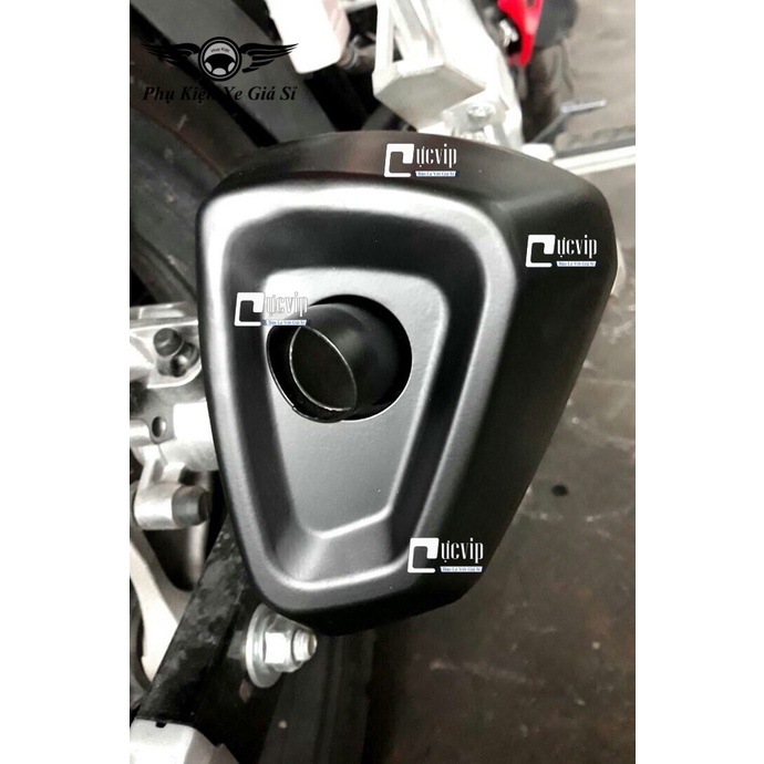 Chụp Đích Pô Kèm Ống Tiêu Winner X V2, V3, Winner X 2019 - 2022 Sơn Tĩnh Điện Đen MS3325