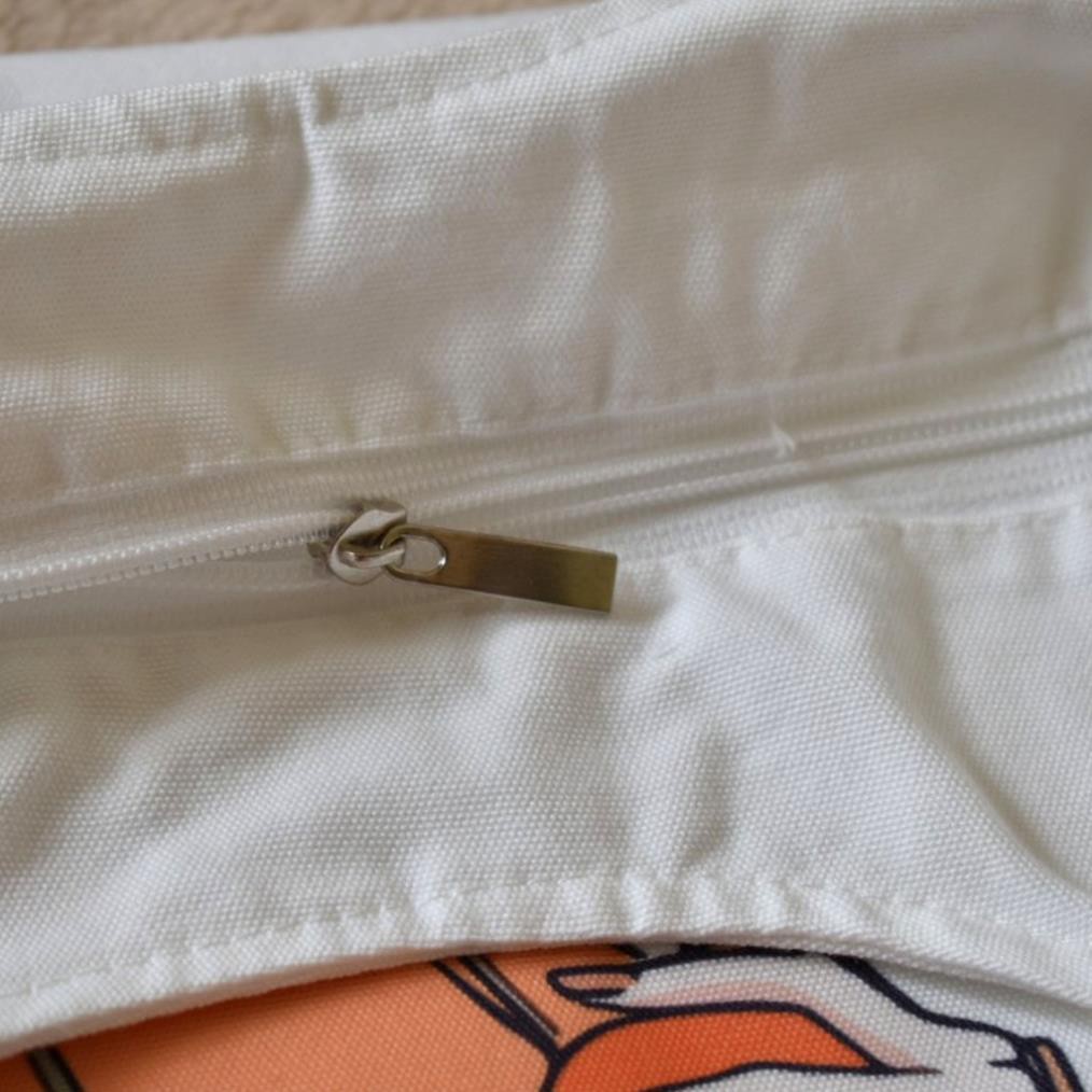 Túi Tote Orange Girl Quai Tròn Vải Canvas Có Khóa Kéo
