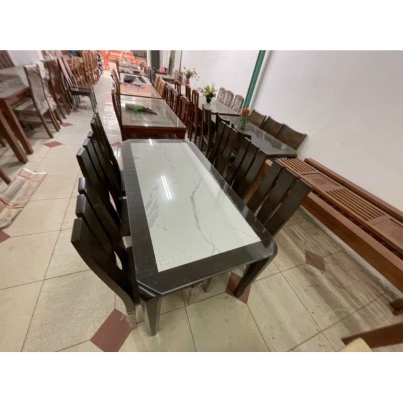 Bộ bàn ghế ăn mặt đá | Đồ gỗ Minh Tâm | BigBuy360 - bigbuy360.vn