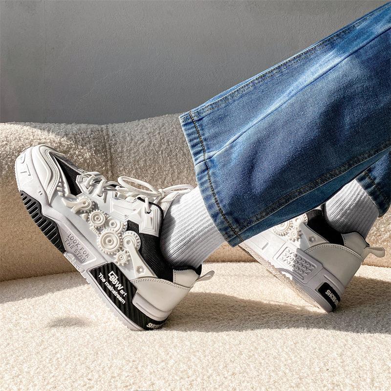 Giày thể thao đế dày tăng chiều cao thông thoáng phong cách mùa hè cho nam