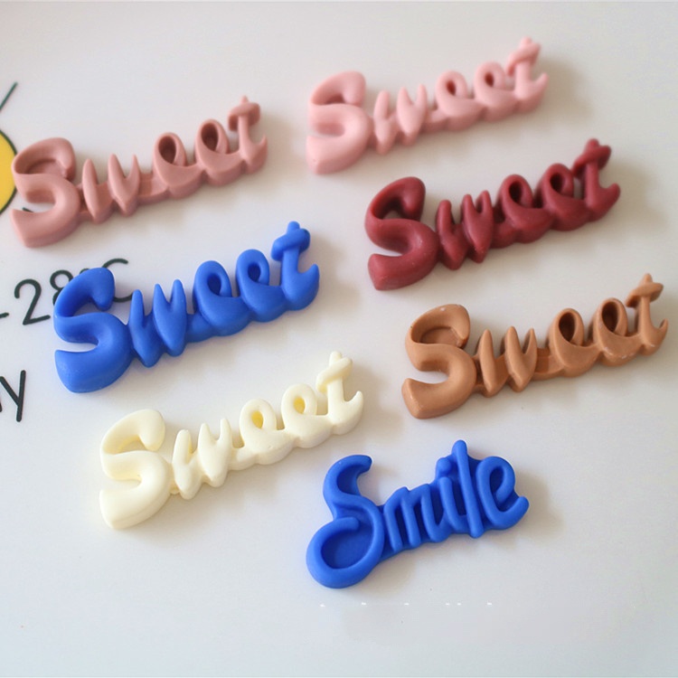 Charm Chữ Smile Nhiều Màu Cho Các Bạn Trang Trí Kẹp Tóc, Dán Jibbitz, Vỏ Ốp Điện Thoại, Diy