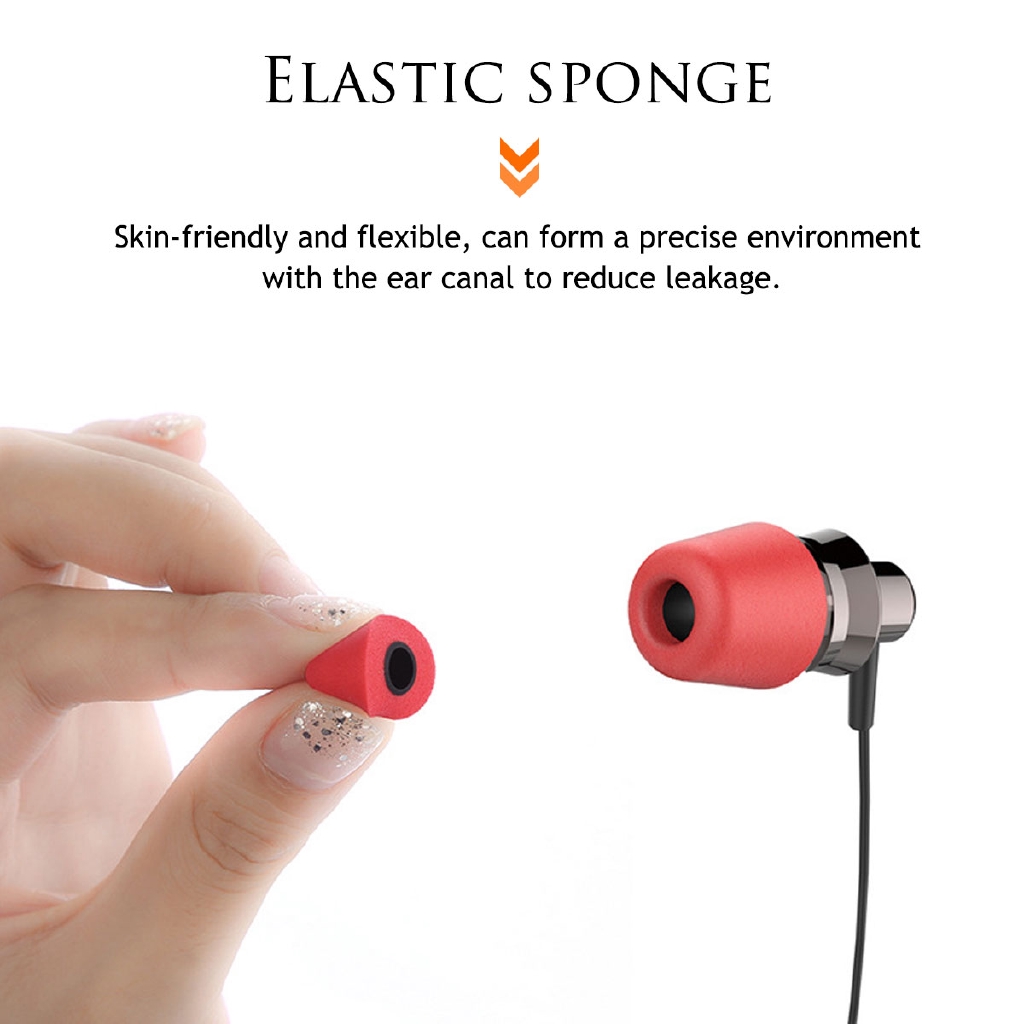 6Pairs Replacement Earbud Earplug Tip Soft In-ear Headphone Memory Foam Silicone