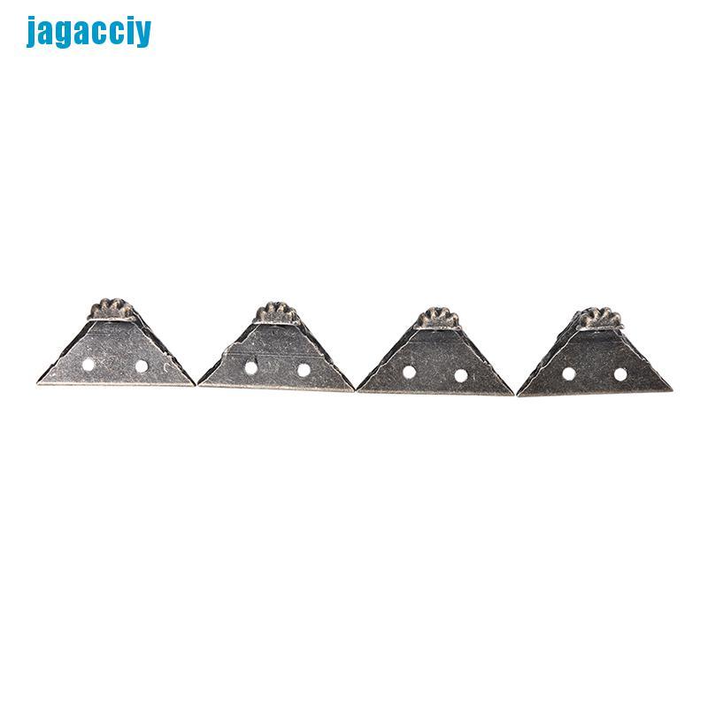 [jagacciy] 4pcs Jewelry Chest Gift Box Wood Case Decorative Feet Leg Corner Protector Guard ggbo