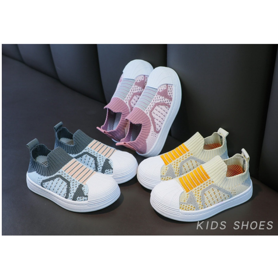 Giày Lười Cho Bé Trai Bé Gái Cổ Chun Đế Bệt sz21-32 Từ 1 Đến 7 Tuổi Phong Cách Canvas Chống Trơn Trượt