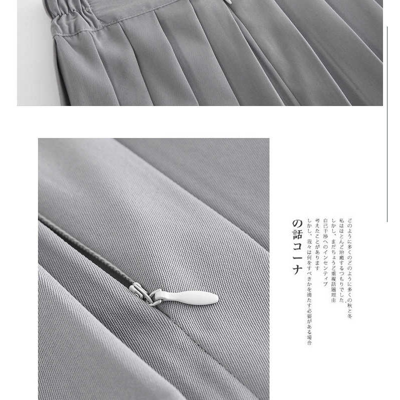 Chân Váy Đồng Phục Học Sinh Lưng Thun Xếp Ly Màu Xám / Xanh Navy / Đen Size Xs-6xl 43cm Q2