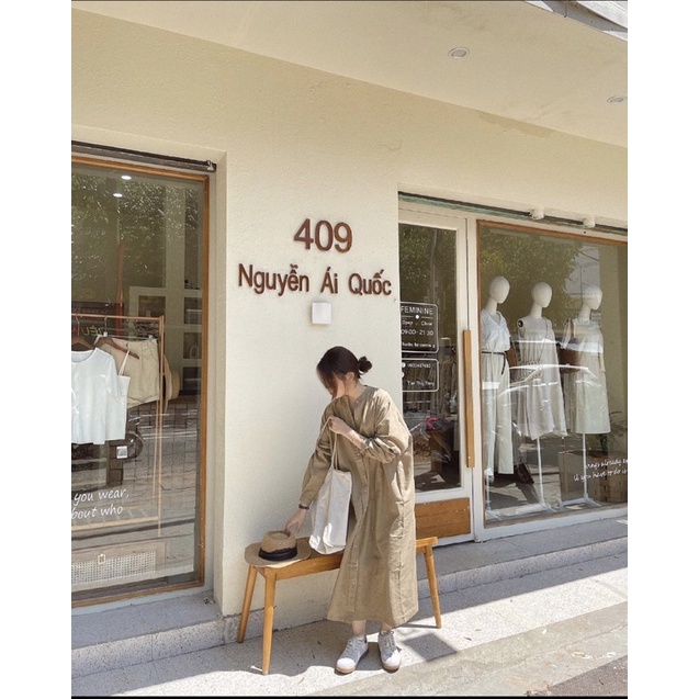 Đầm sơ mi linen trẻ trung năng động