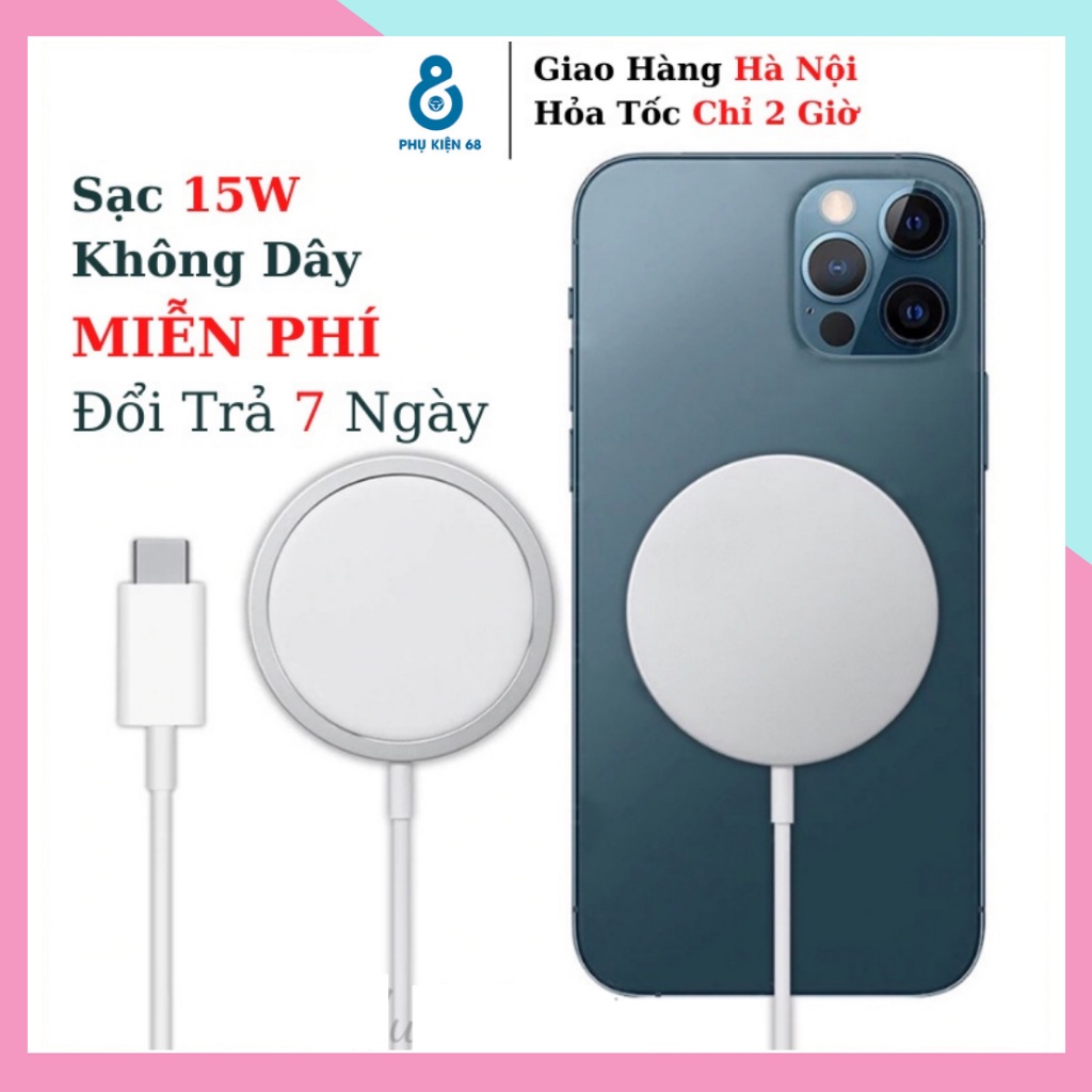 Sạc Không Dây Magsafe - Đế Sạc Không Dây Từ Tinh Cao Cấp Hỗ Trợ Sạc Nhanh Cho iPhone 8, X, Xs,Xsmax, 11,11pro,12 Pro max