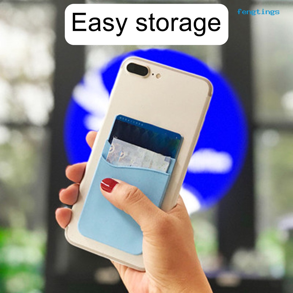 Set 2 Miếng Dán Hai Lớp Đựng Thẻ Bằng Silicon Tiết Kiệm Không Gian Cho Điện Thoại Thông Minh