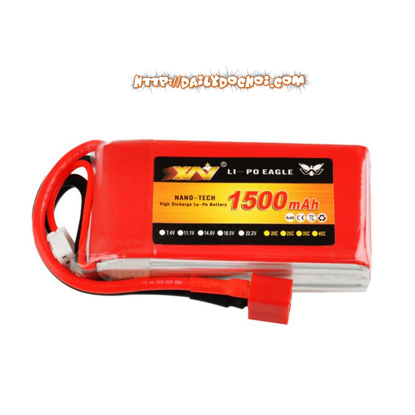 Pin 11.1V 1500mah jack T giành cho máy bay cỡ lớn, cam kết hàng chính hãng chất lượng cao giá thành tốt nhất thị trường