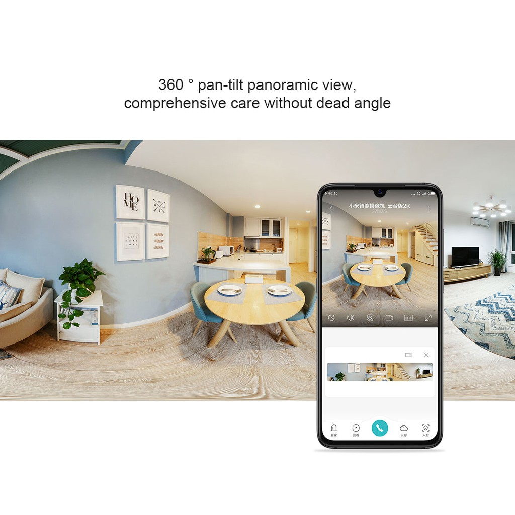 Camera IP Xiaomi Mijia 360 độ 2K - Camera giám sát Xiaomi Mijia PTZ 360 1080P