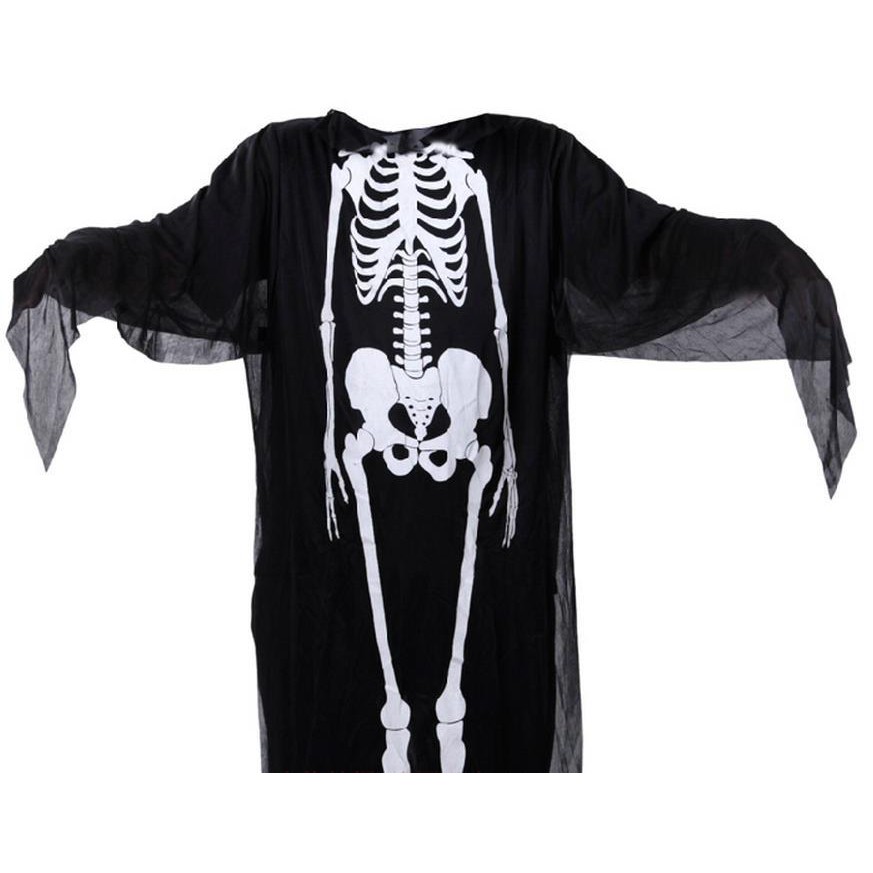 Bộ hóa trang Halloween hình khung xương kèm mặt nạ, có móng vuốt hoặc tay xương