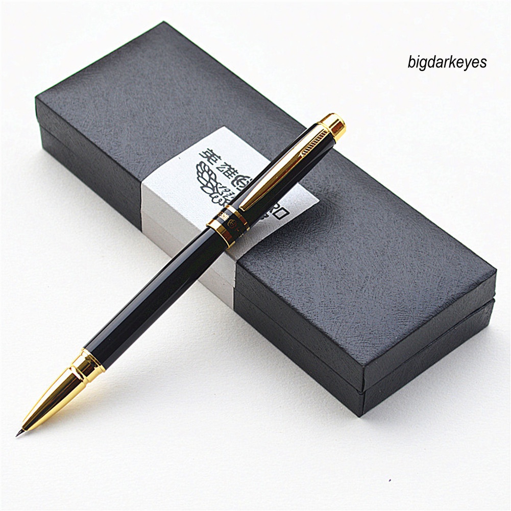 Bút Máy Viết Chữ Mượt Bằng Kim Loại Kèm Hộp Đựng Cho Văn Phòng