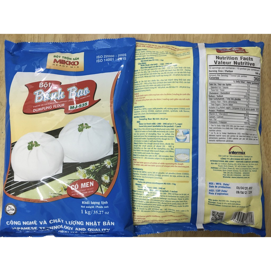 Bột làm bánh bao Mikko 1kg