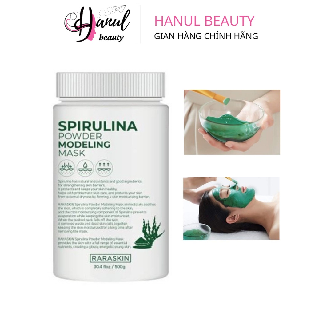 Mặt nạ tảo xoắn RARASKIN Spirulina Powder Modeling Mask Hàn Quốc