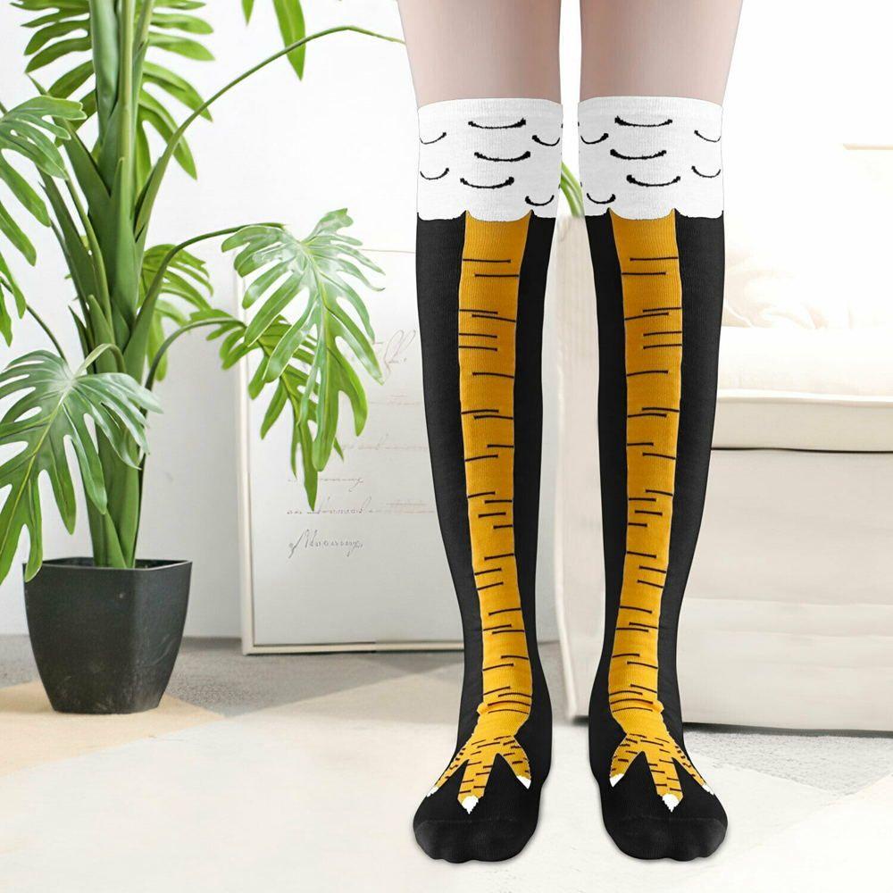 ROWANS Tất Ống Chân In Hình Gà Con 3D Dễ Thương