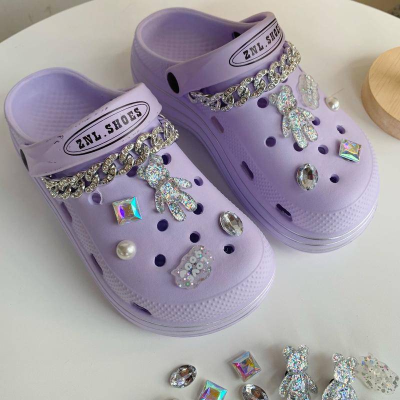 Phụ Kiện Trang Trí Giày Tự Làm Kiểu Dáng Xinh Xắn charm sticker jibbitz sticker Set Sticker jibbitz 3d jibbitz crocs slipper sticker