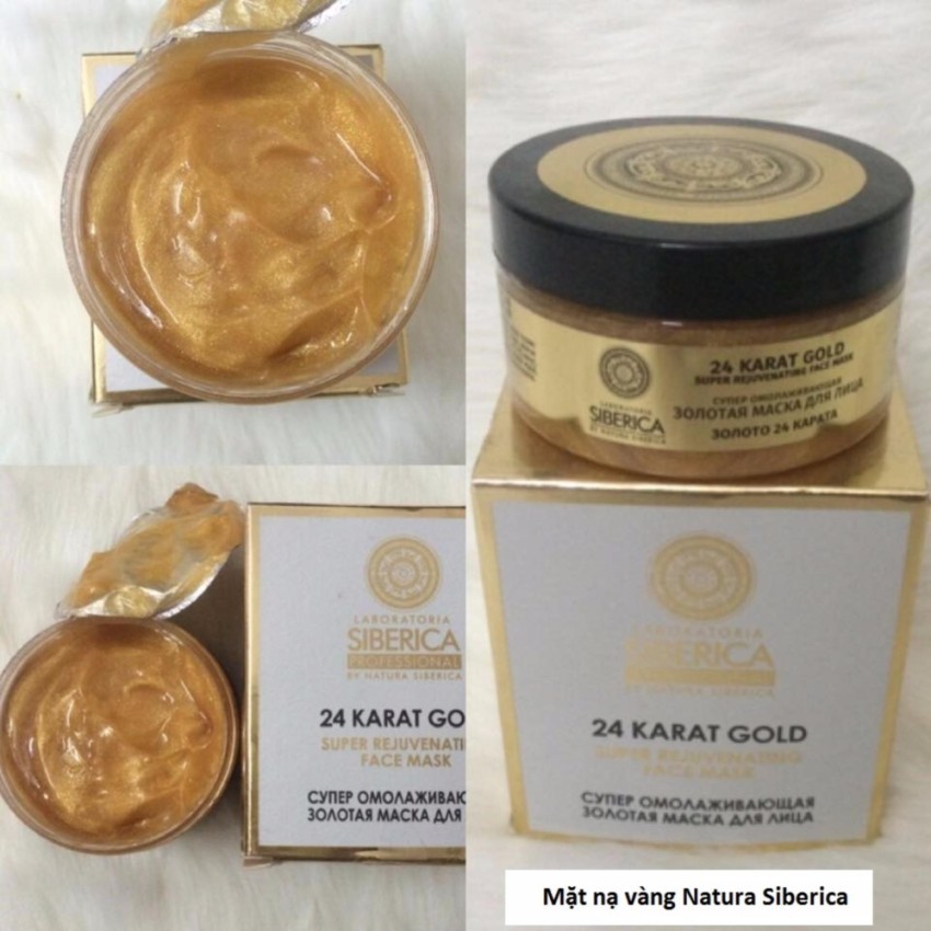 Siêu mặt nạ vàng nguyên chất 24K NATURA SIBERICA SUPER GOLD trẻ hóa da cấp độ siêu tế bào