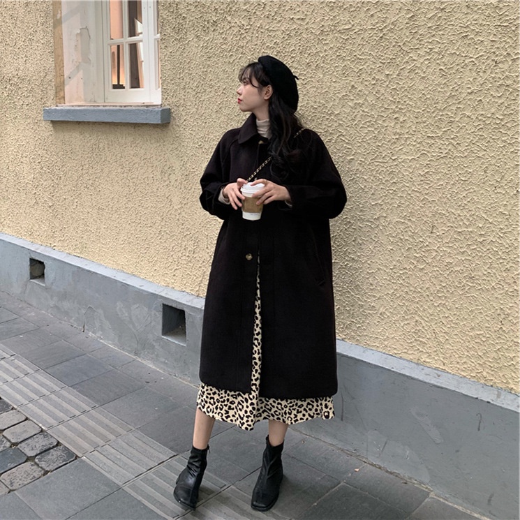 Áo khoác dạ nữ dáng dài kiểu dáng Hàn Quốc AKW608