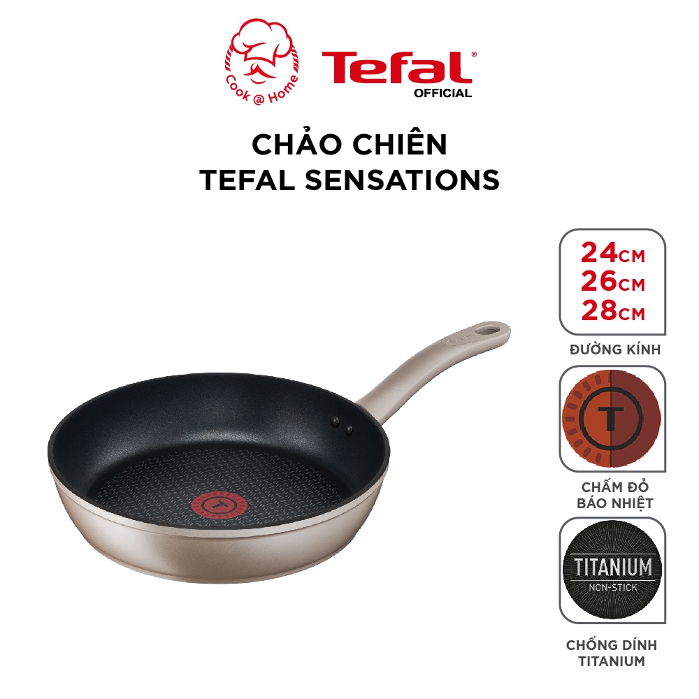 Chảo chiên Tefal Sensations size 24, 26, 28cm - H9100414/H9100514/H9100614