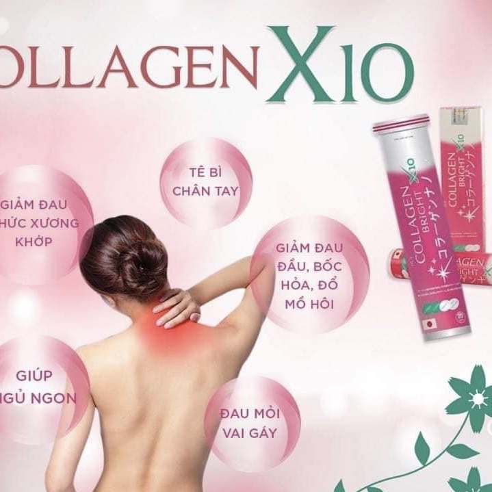 Collagen X10 Viên Sủi Giúp Làm Đẹp Da, Giúp Da Trắng Sáng Đều Màu,Giúp Sạch Nám, Tàn Nhang , Chông Lão Hóa