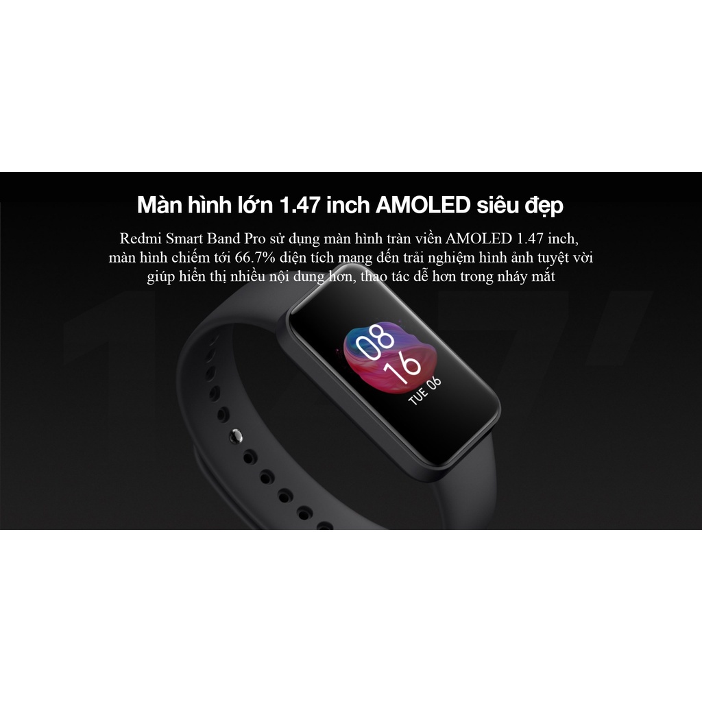 Vòng đeo tay thông minh Xiaomi Redmi Smart Band Pro BHR5501GL M2101B1 - Bản quốc tế bảo hành 12 tháng