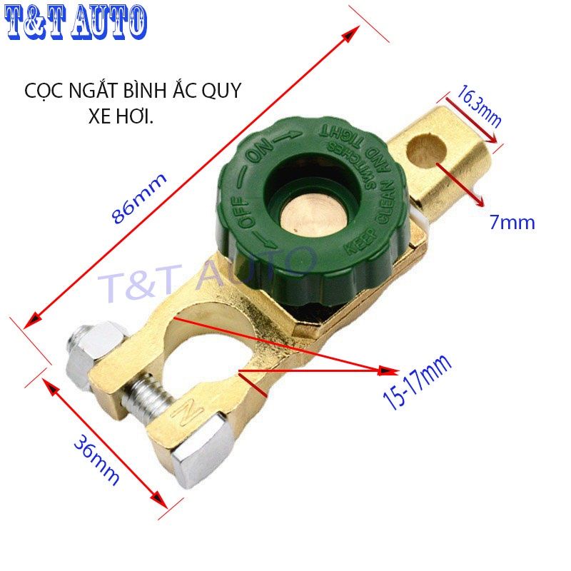 cọc tắt ngắt bình ắc quy