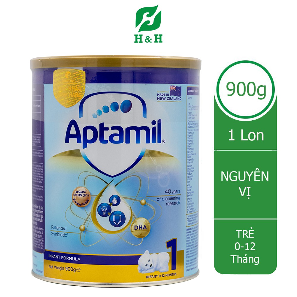 Sữa bột Aptamil New Zealand hộp thiếc số 1 cho bé - 900g