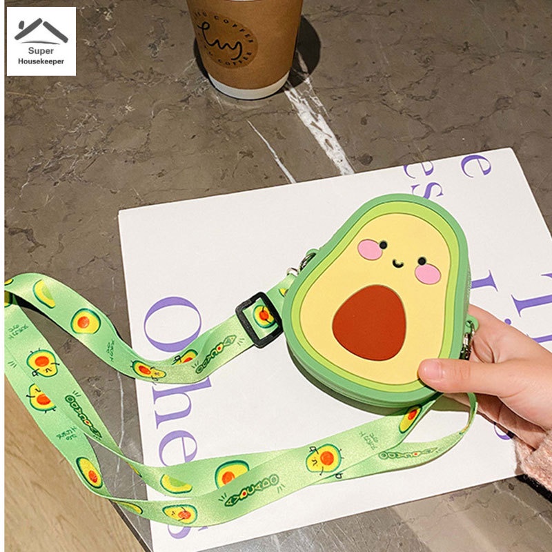 Túi đeo chéo mini hình quả bơ dễ thương cho bé gái