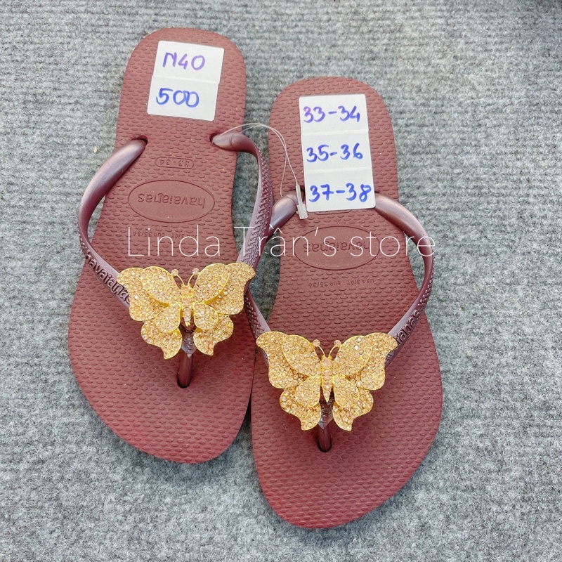 dép HVN  slim mix charm b.đôi trà•Linda Trần’s store•