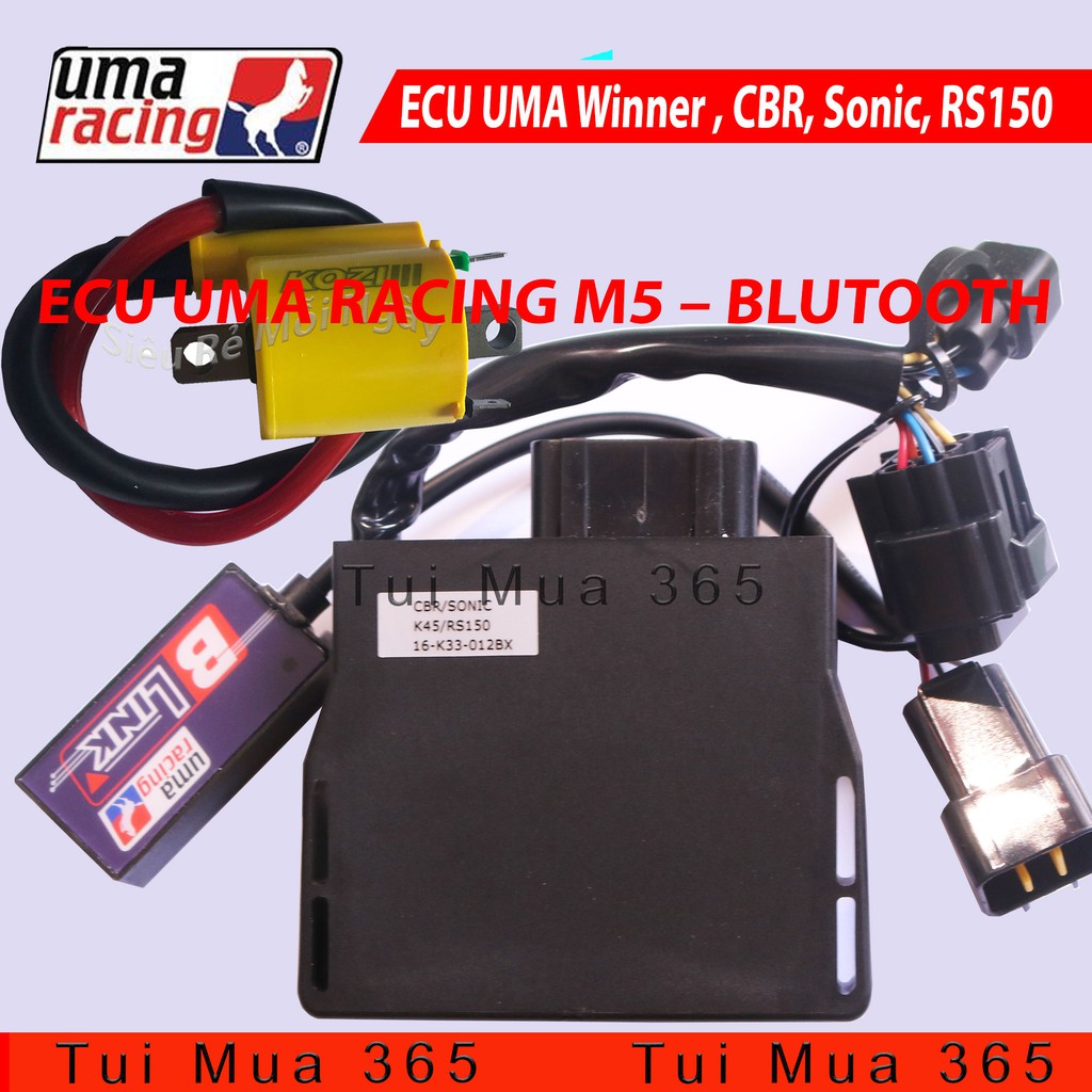 Combo ECU UMA RACING M5 BLUTOOTH và Mobin Sườn Kozi Fi CHO WINNER, SONIC, CBR, RS 150