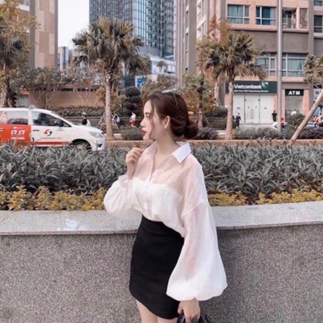 ÁO SƠ MI TAY PHỒNG SIÊU TO VOAN MỎNG - S0U