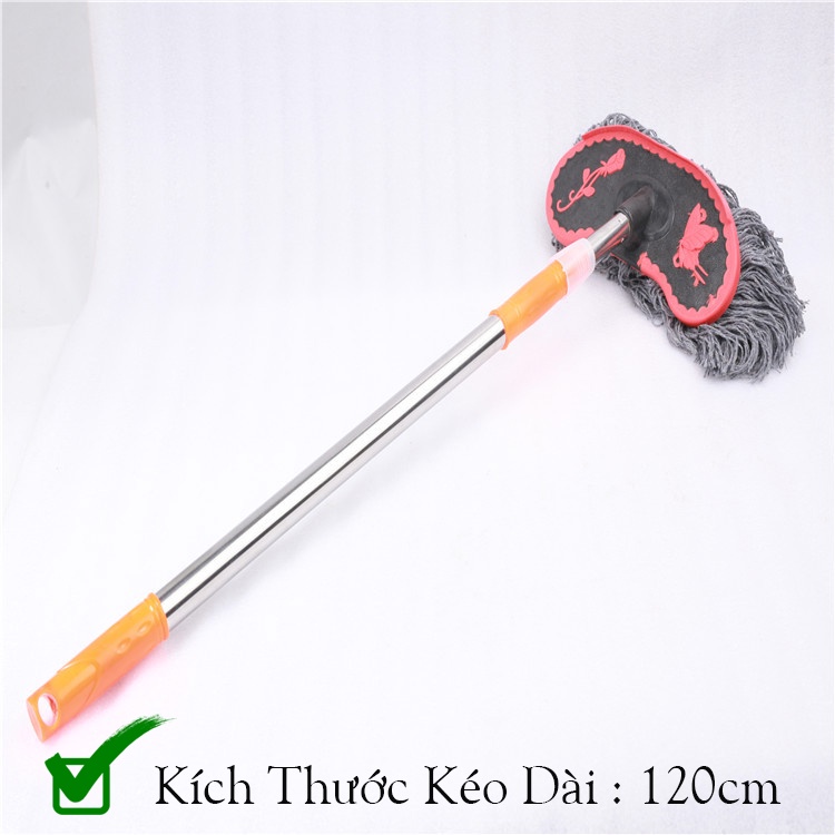 Chổi Lau Rửa Xe Ô Tô Sợi Lau Mền, Có Thể Kéo Dài-Chổi Dài Ver4