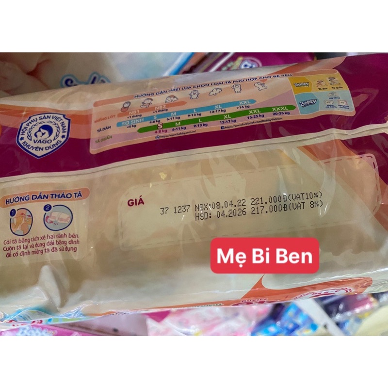 [MẪU MỚI] Tã Quần Bobby S46 miếng mẫu mới nhất cho bé 4-8kg