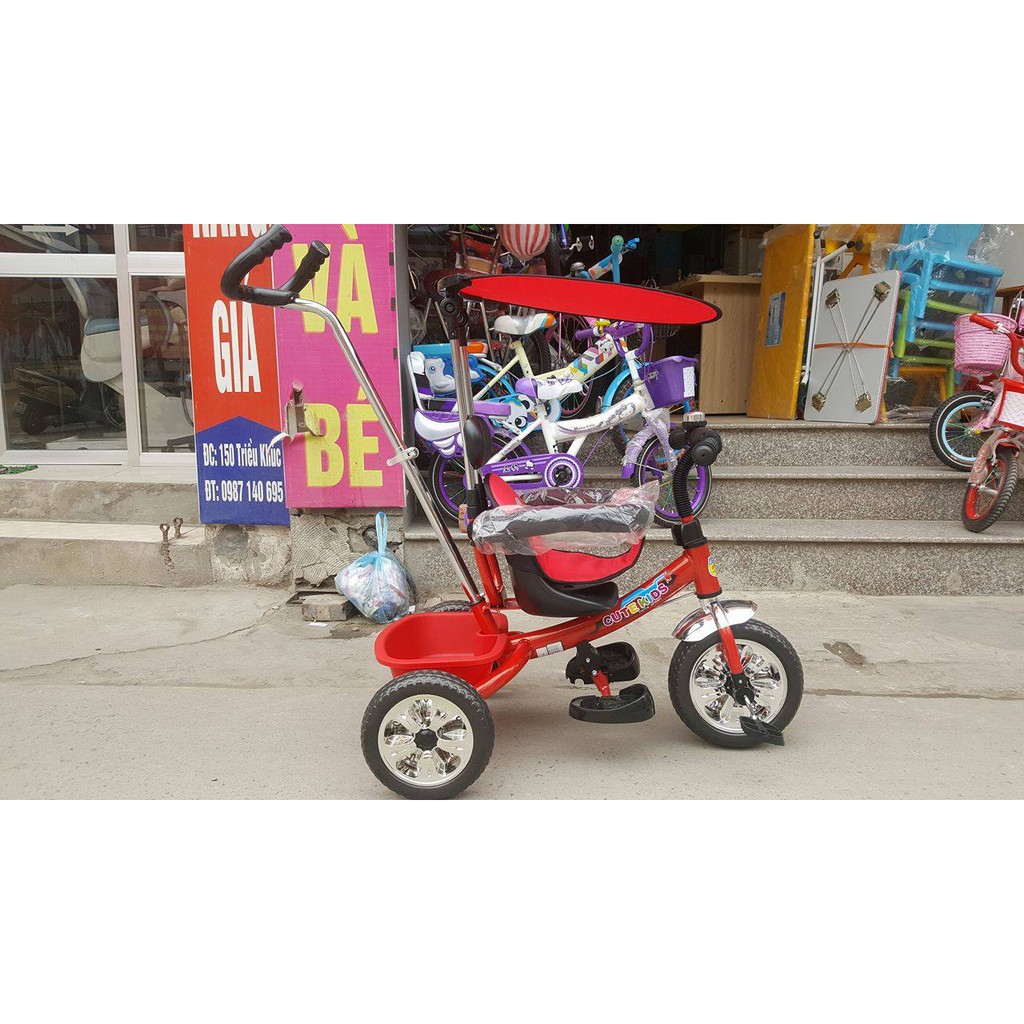 Xe Đạp Đẩy 3 Bánh Cao Cấp Strong Kid F08 ( Gủi Hàng Nguyên Hộp Chưa Lắp Giáp )