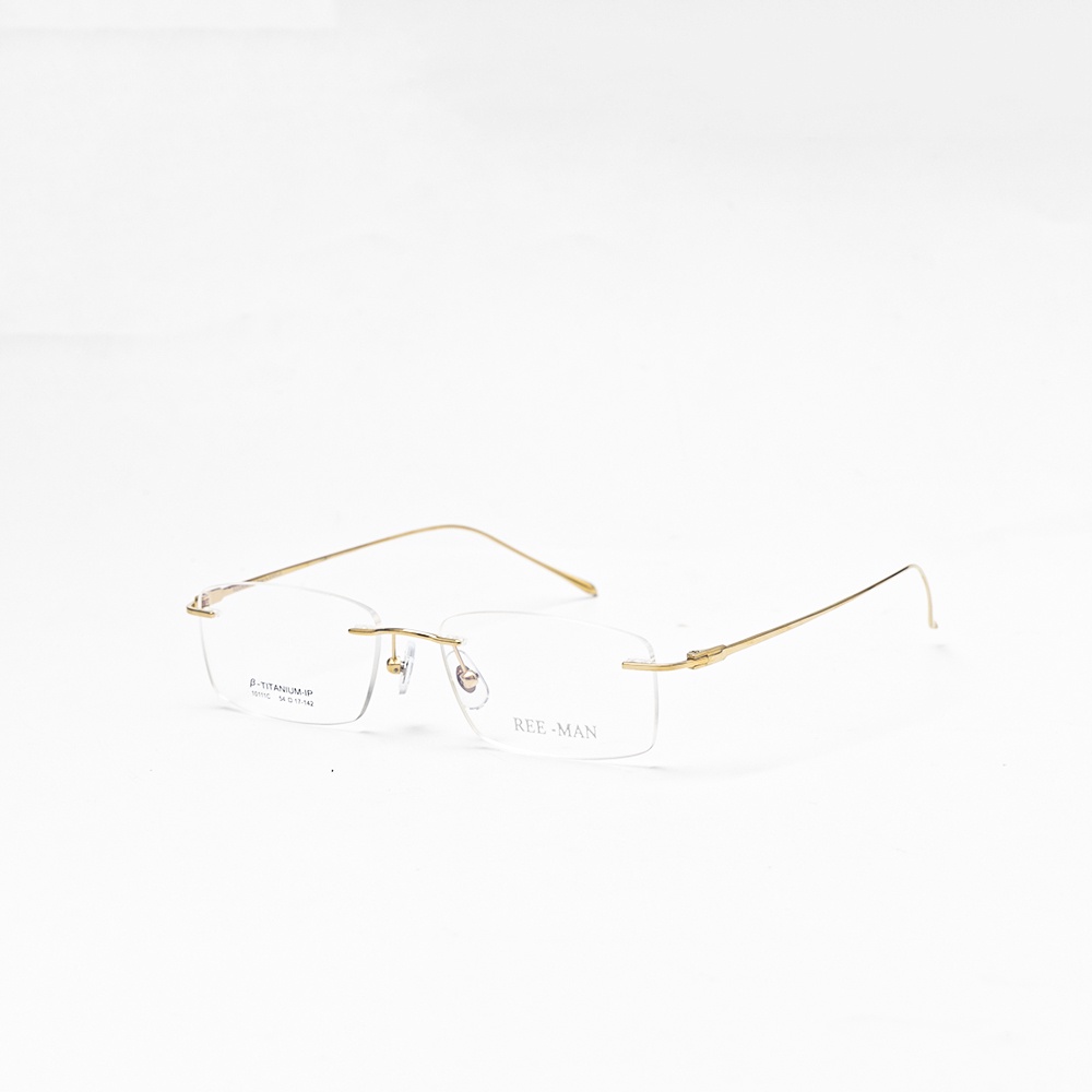 Gọng kính mắt nam nữ thời trang EYE PLUS mắt vuông hợp kim ip-titanium sang trọng lịch sự Reeman-10111
