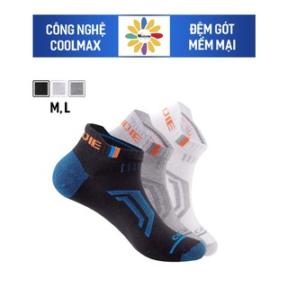 Combo 3 đôi tất chạy bộ cổ thuyềnthể thao aonijie e4101 - thoán khí, khử mùi
