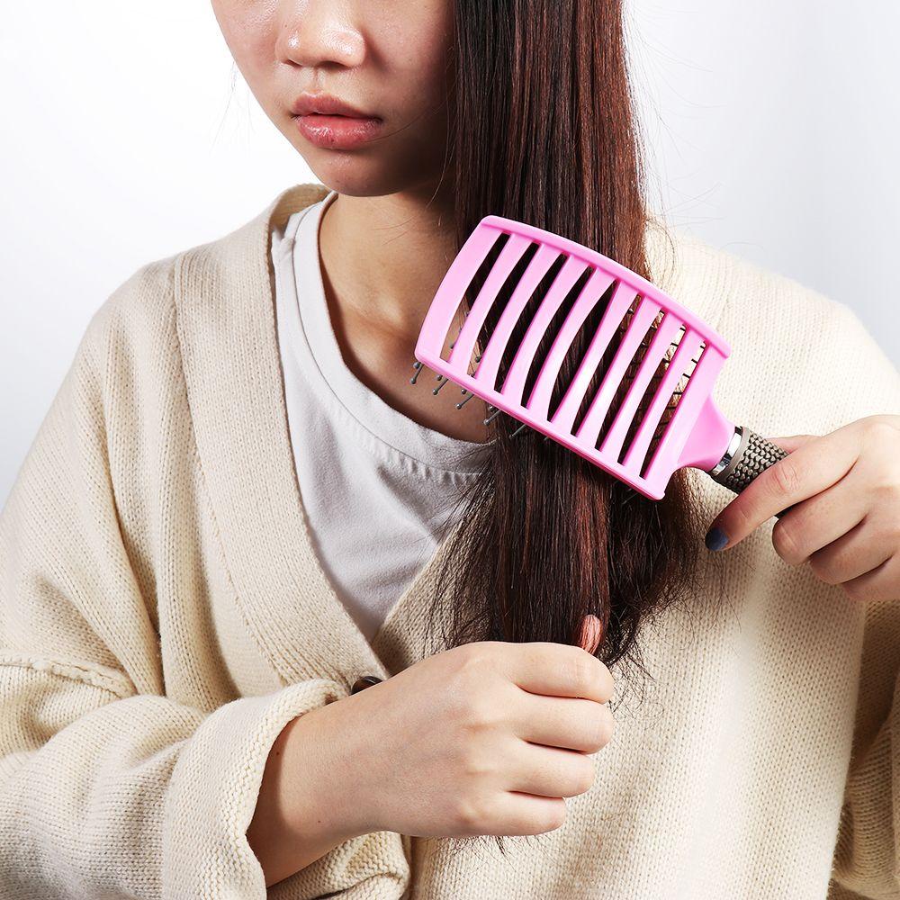 Lược Chải Tóc Xoăn Và Thẳng Răng Thưa Chuyên Nghiệp