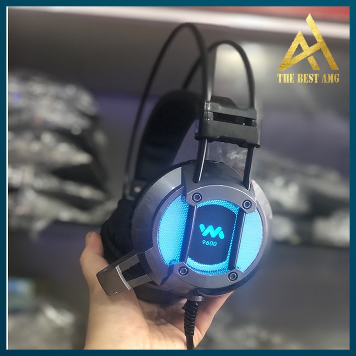 Tai Nghe Gaming Có Dây Headphone Chụp Tai WANGMING 9600 LED 7 Màu - Tai Nghe Nhạc Máy Vi Tính Laptop Game Thủ Có Micro