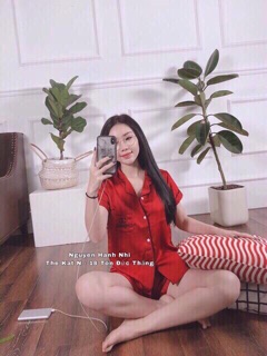 Bộ pijama lụa cộc